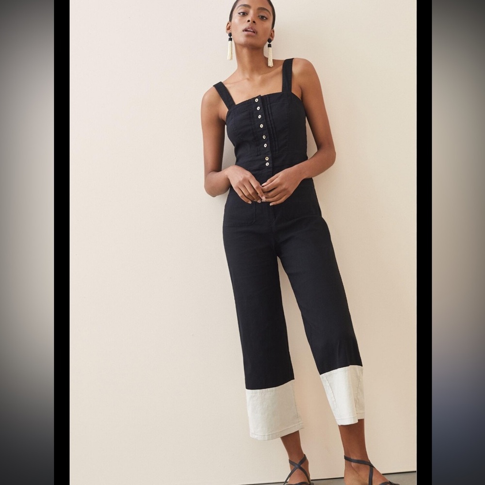 Anthropologie Maeve Black Jumpsuit